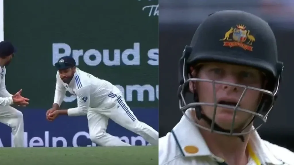 Rohit Sharma takes brilliant catch to dismiss Steve Smith