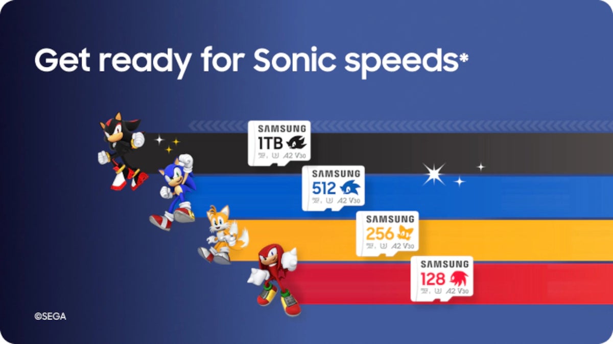 Samsung Unveils Sonic-Themed PRO Plus microSD Cards in Collaboration with SEGA