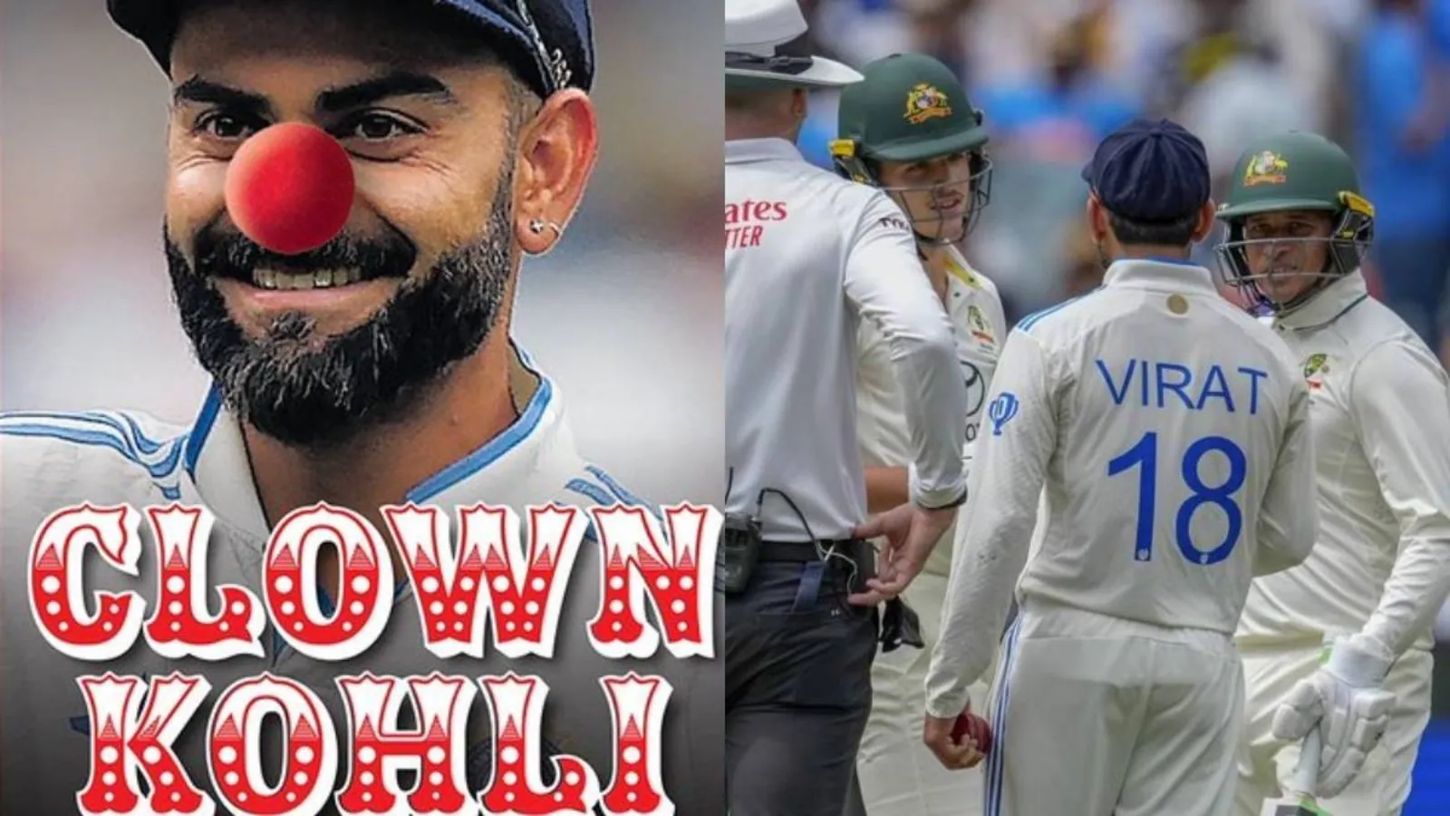 Virat Kohli Called "Clown" by Australian Media After Heated Exchange with Sam Konstas