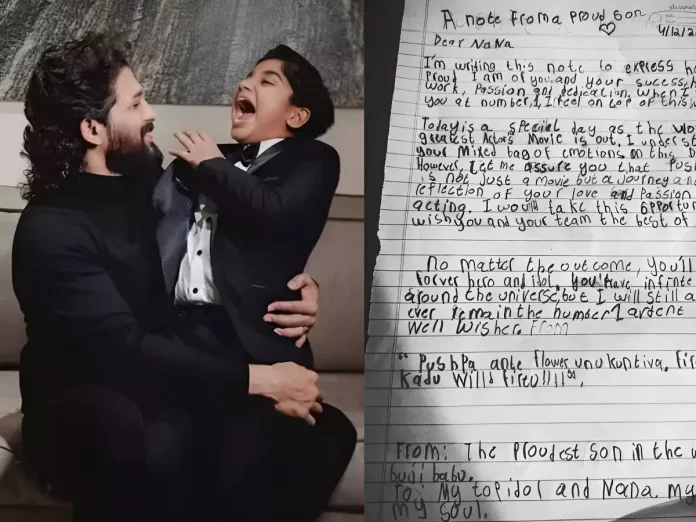 Allu Arjun Shares Son's Note Ahead of Pushpa 2 Release; Rashmika Reflects on Journey with BTS Pics