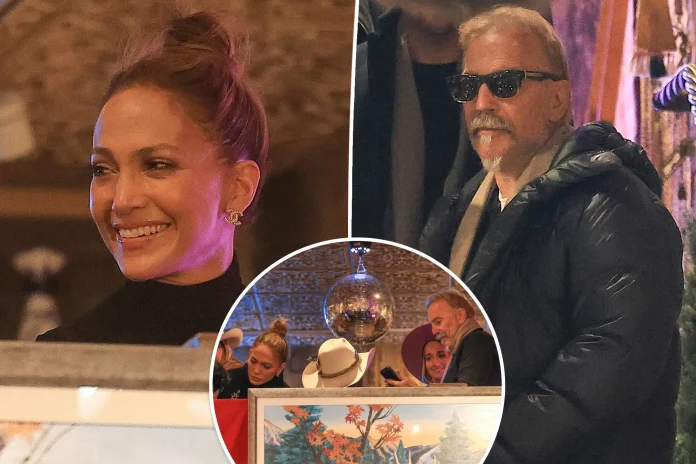 Jennifer Lopez Spotted Sharing Laughs and Drinks with Yellowstone Star Kevin Costner in Aspen