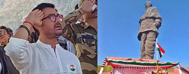 Aamir Khan Celebrates Republic Day At Statue of Unity In Gujarat