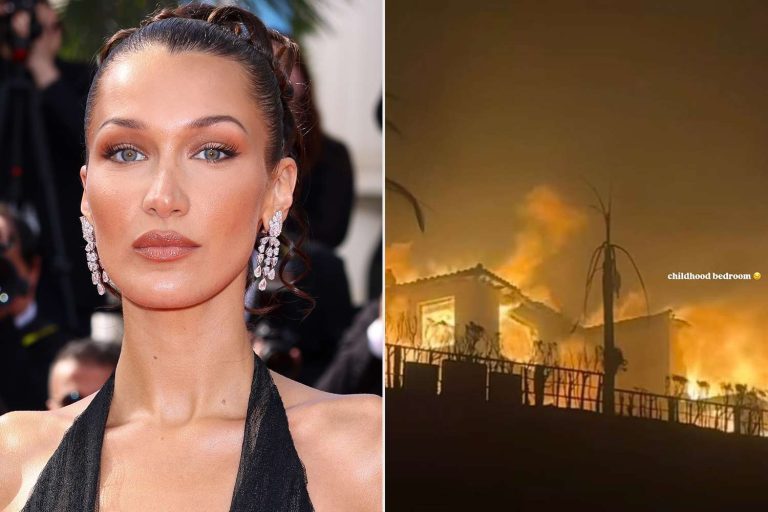 Bella Hadid Shares Heartbreaking Picture Of Her "Childhood Bedroom" Ablaze