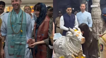 Coldplay’s Chris Martin, Dakota Johnson Visit Shiva Temple, Whisper Wish In Nandi Ears Ahead Of Concert In Mumbai