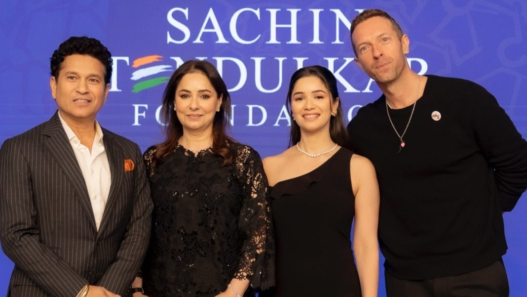 Coldplay Singer Chris Martin Attends Five Year Anniversary Of Sachin Tendulkar Foundation