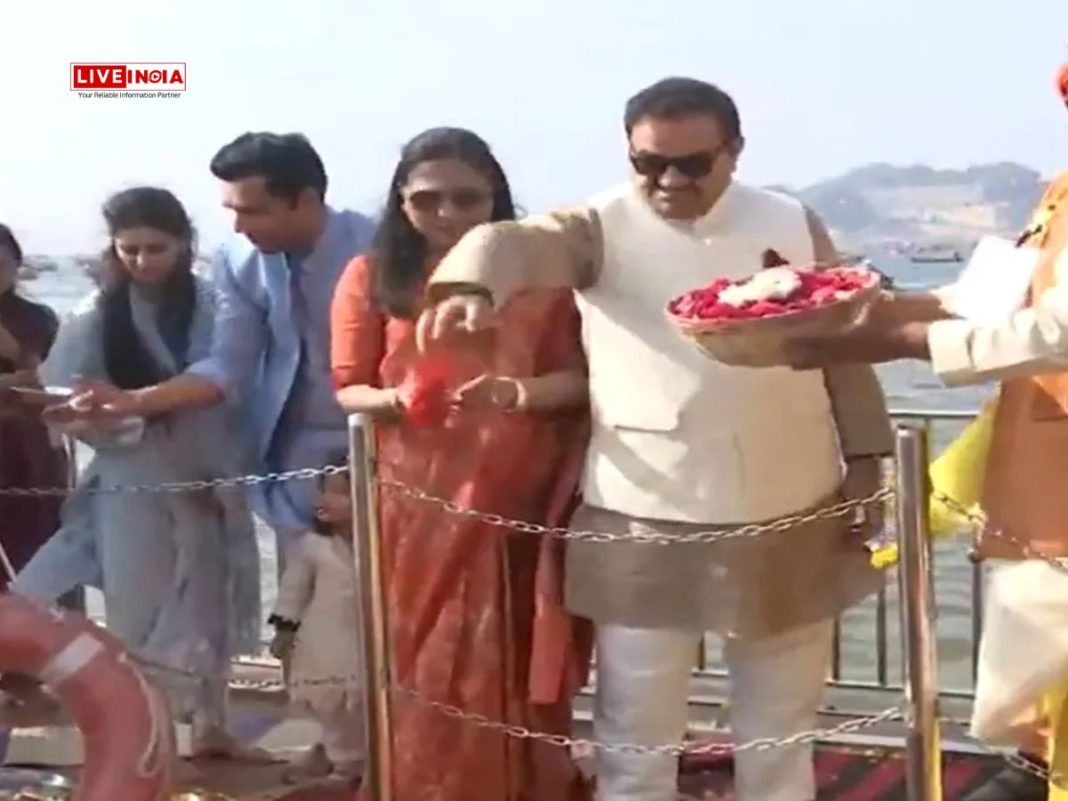 Gautam Adani Visits Maha Kumbh, Offers Prayers and Serves Devotees
