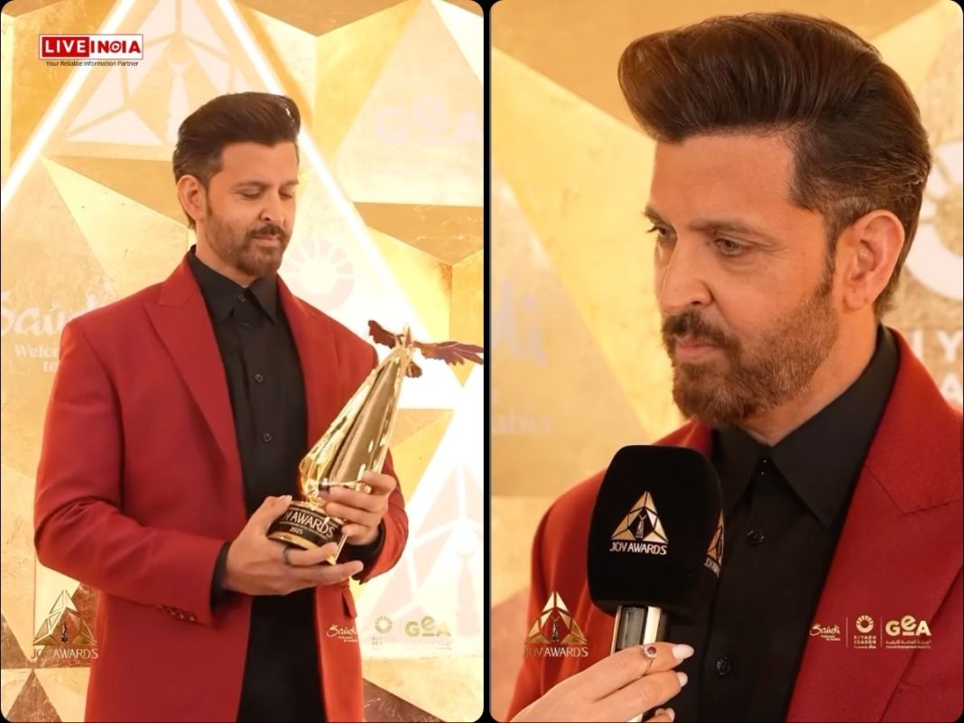 Hrithik Roshan Honored at Joy Awards 2025 in Riyadh, Shares Heartfelt Message