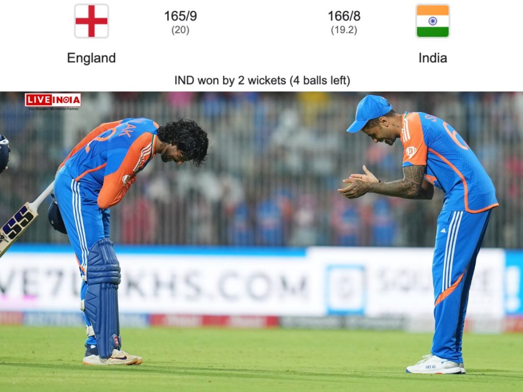 India clinches a nail-biting two-wicket win in Chennai, powered by Tilak Varma’s heroics and stellar bowling performances.