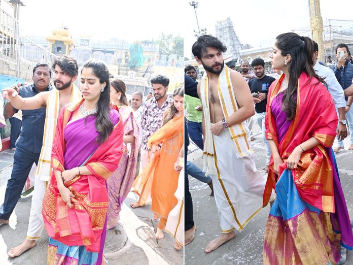 Janhvi Kapoor With Rumoured Boyfriend Shikhar Pahariya Seeks Blessings At Tirumala Temple