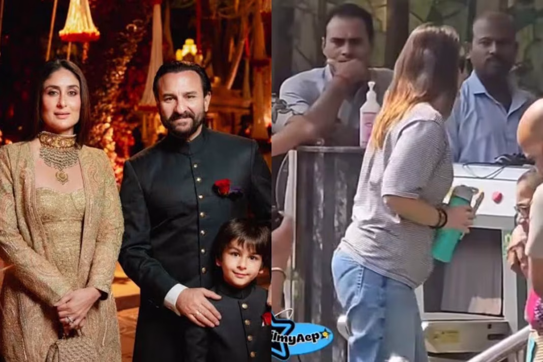 Kareena Visits Saif With Jeh And Taimur At Hospital