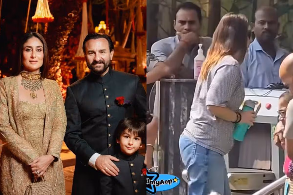 Kareena Visits Saif With Jeh And Taimur At Hospital