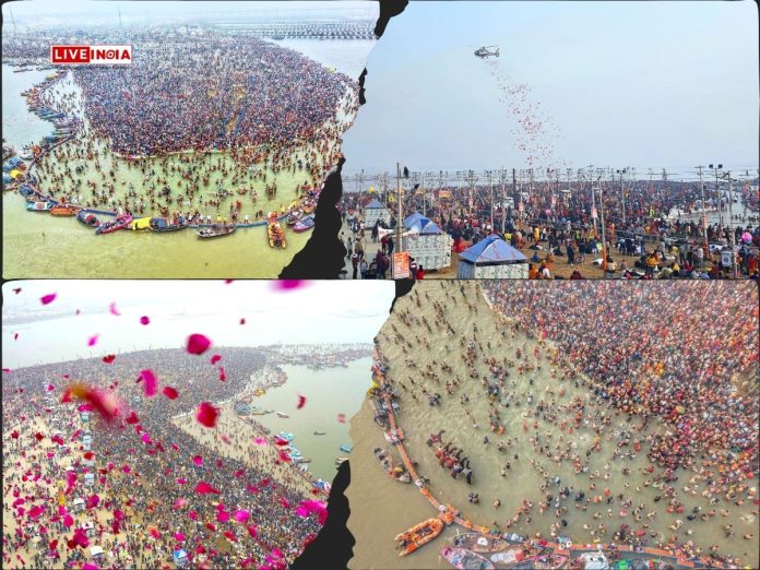 Over 35 Million Devotees Take Holy Dip at Sangam on Makar Sankranti