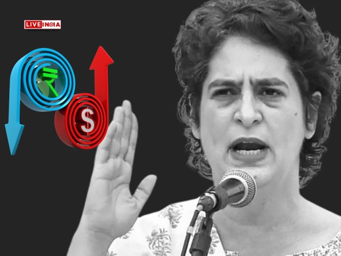 Priyanka Gandhi Slams Centre Over Rupee Depreciation and Scholarship Suspension