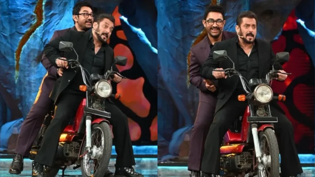Salman Khan, Aamir Khan Recreate Iconic 'Andaz Apna Apna' Scene At 'Bigg Boss 18' Finale