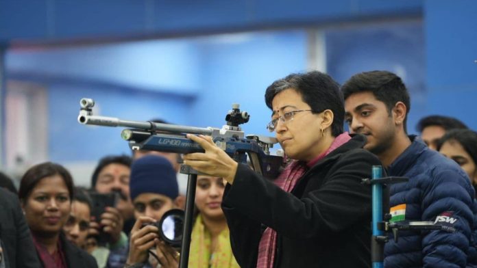 Delhi CM Atishi Inaugurates State-of-the-Art Olympic-Standard Shooting Range in Kalkaji School