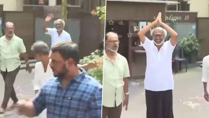 Rajinikanth Greets Fans On New Year Outside His Residence, See Video