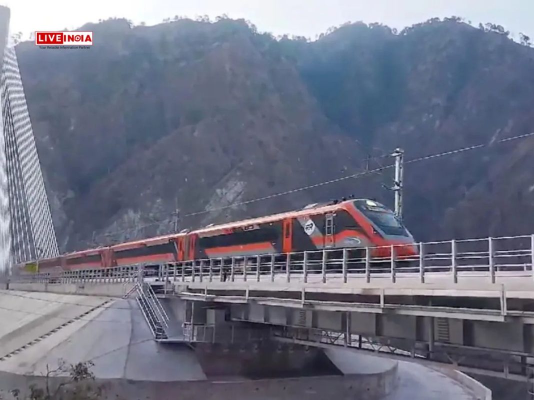 Vande Bharat Express Successfully Trials Through World’s Highest Rail Bridge-Watch