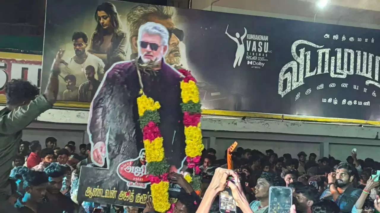 Ajith Kumar's Fans Celebrate As 'Vidaamuyarchi' Releases In Theatres