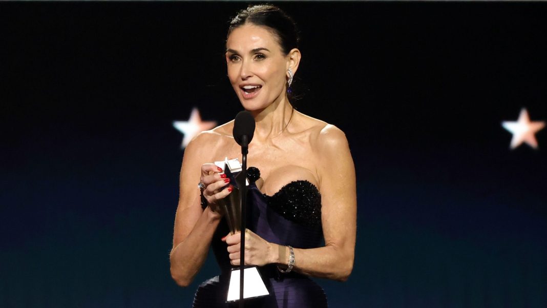 Demi Moore Expresses Gratitude After Winning Critics Choice Award