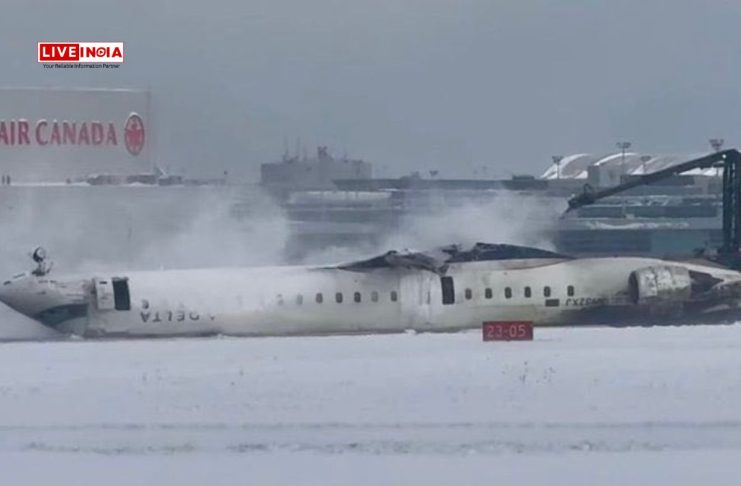 Delta Airlines Flight Overturns on Snowy Runway at Toronto Pearson Airport; 18 Injured