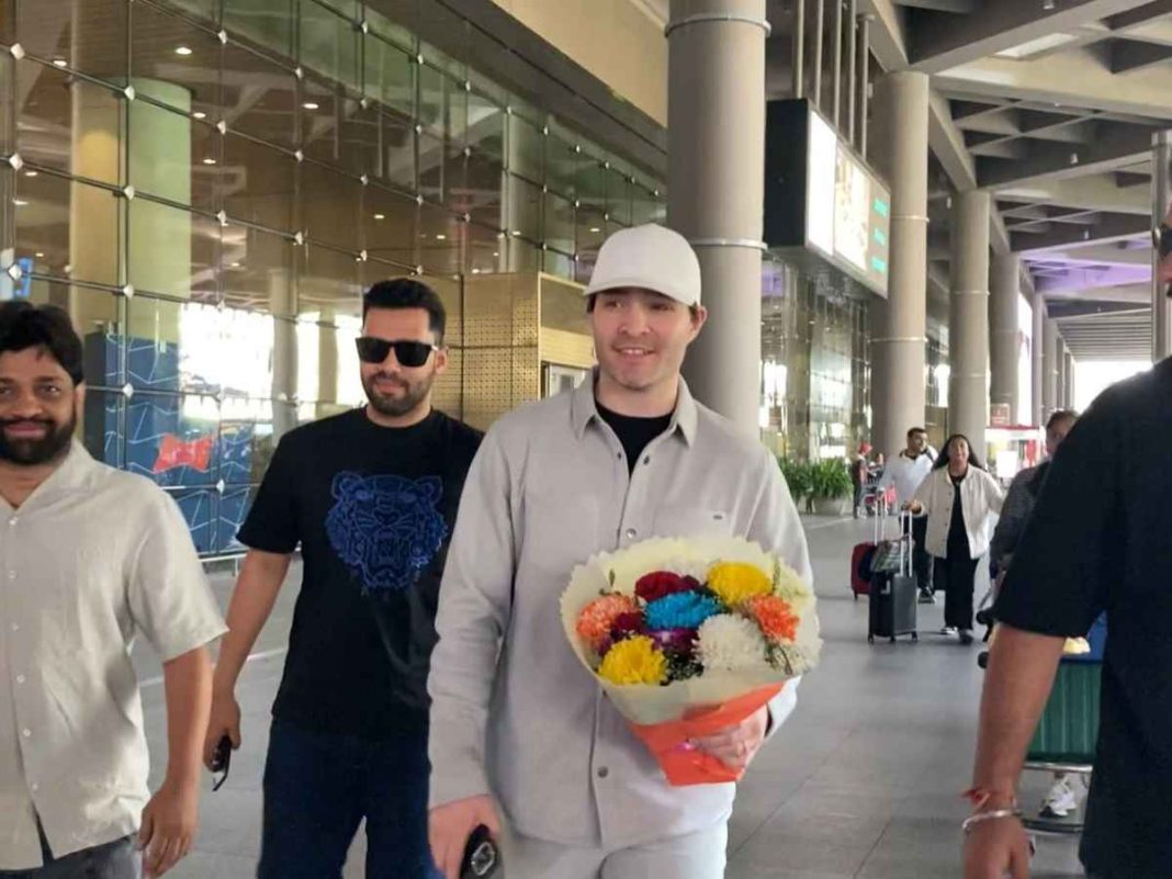 Amy Jackson's Husband Ed Westwick Excited For Ind Vs Pak Clash, Spotted At Mumbai Airport