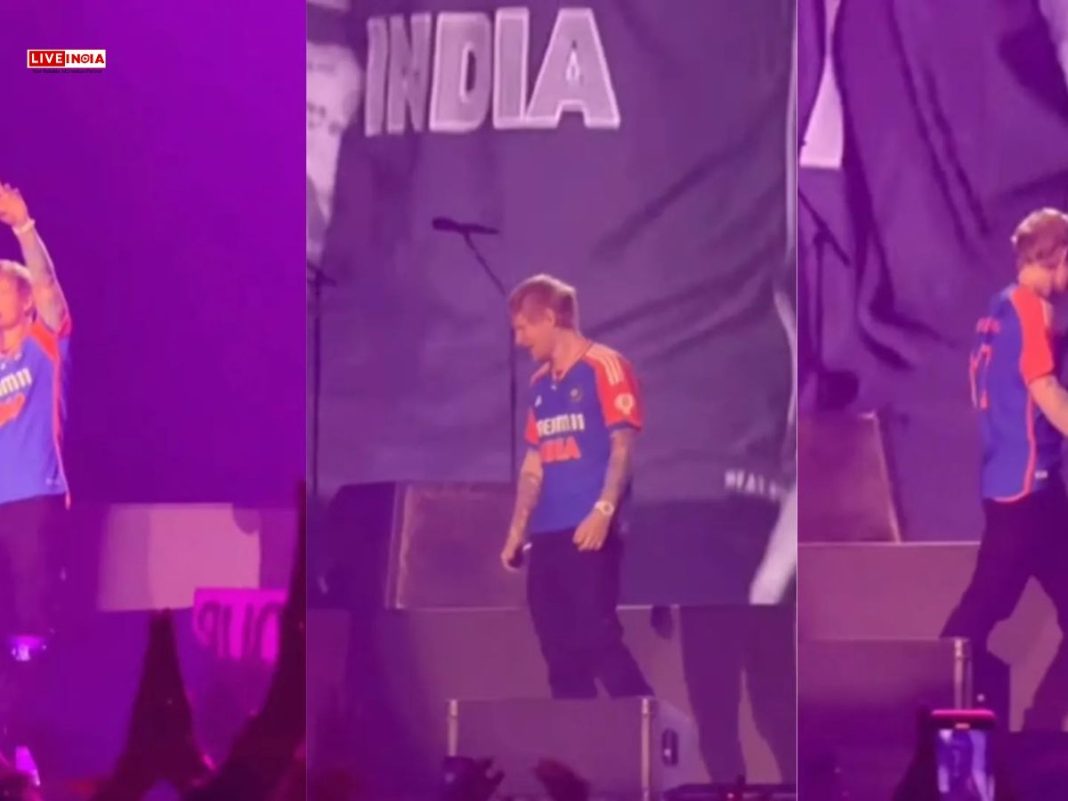 Ed Sheeran Stuns Gurugram Fans By Wearing Team India Jersey On Stage