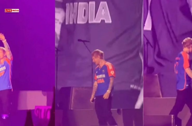 Ed Sheeran Stuns Gurugram Fans By Wearing Team India Jersey On Stage