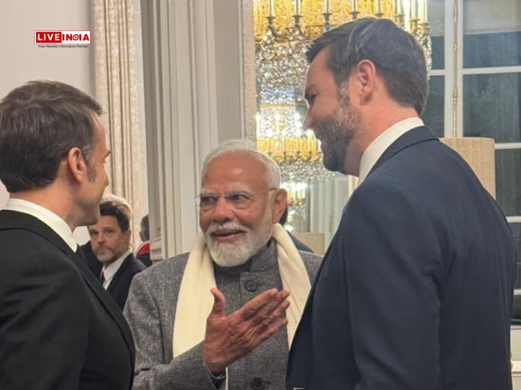 PM Modi Meets Macron, US Vice President JD Vance at Paris AI Summit