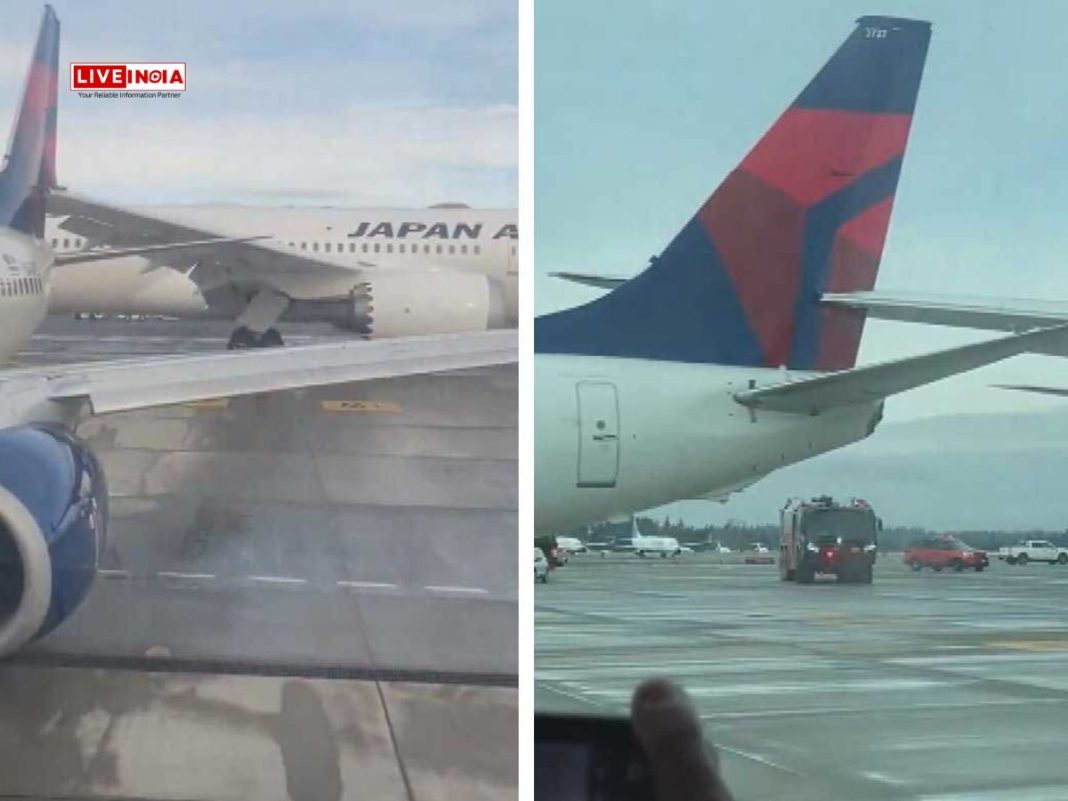Another Plane Collision in U.S.:Japan Airlines and Delta Plane Collide at Seattle Airport- Watch