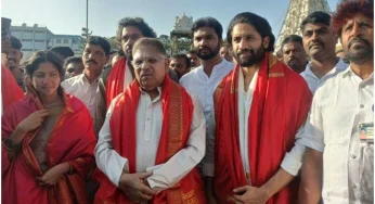 Naga Chaitanya, Sai Pallavi Seek Blessings At Tirupati Temple After ‘Thandel’ Box Office Success