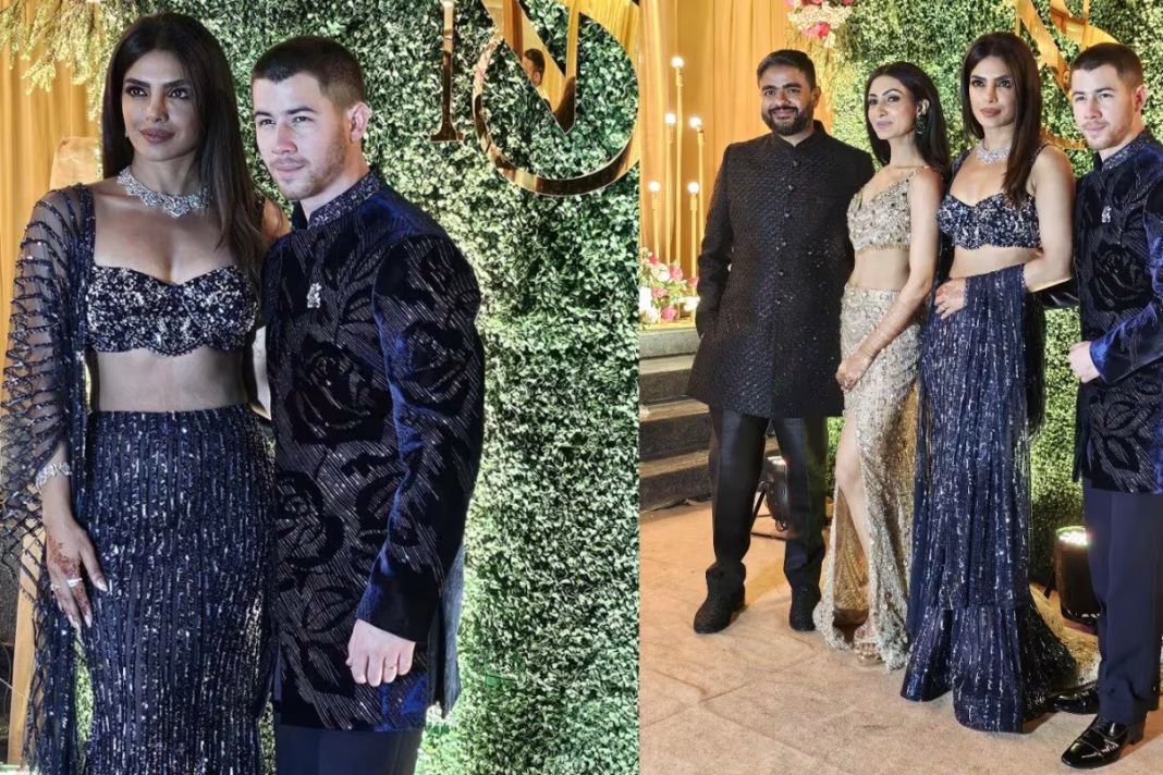 Priyanka Chopra And Nick Jonas Dazzles In Blue At Siddharth's Sangeet Ceremony