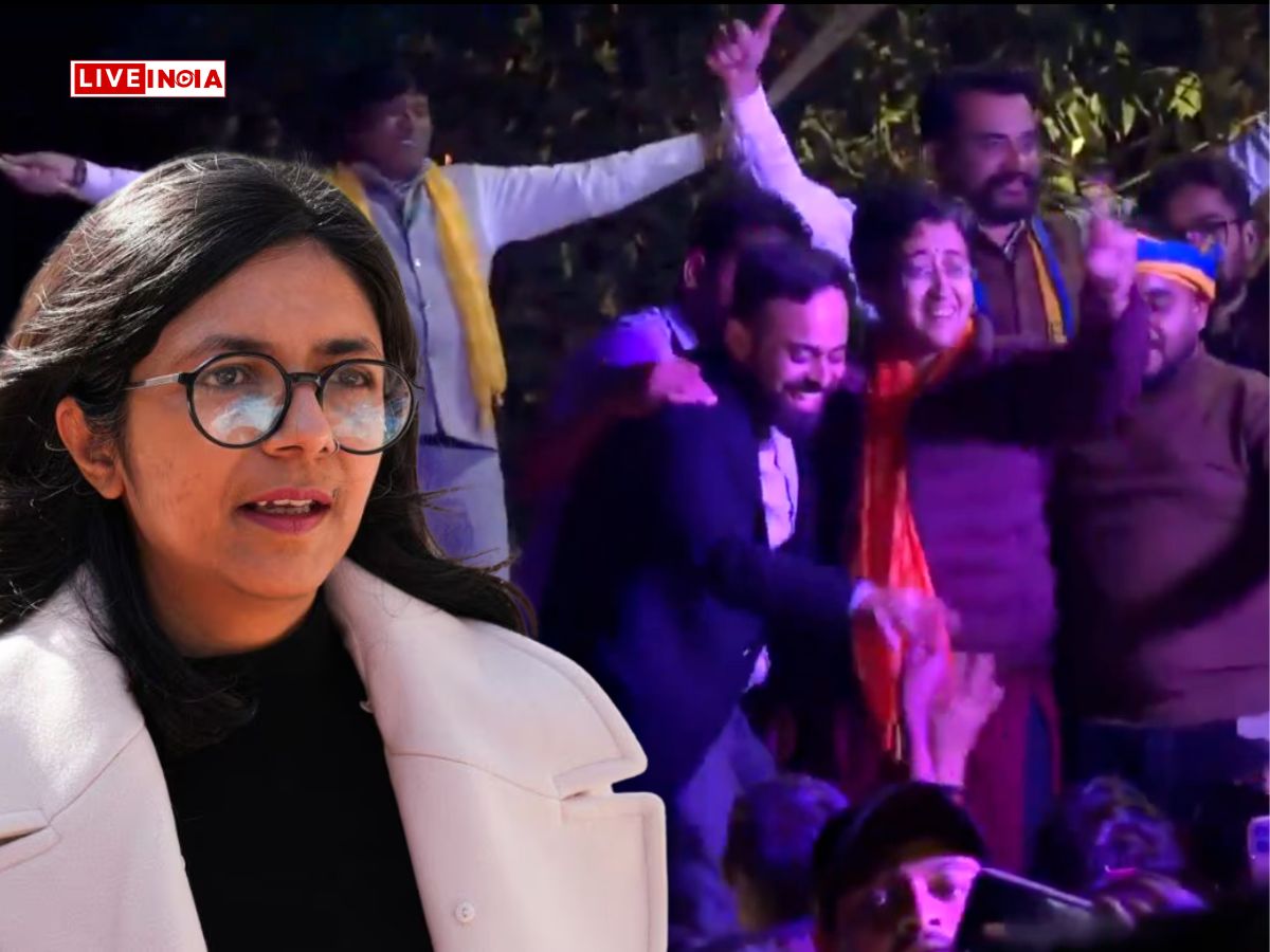 Swati Maliwal Slams Atishi for Celebrating Amid AAP’s Defeat
