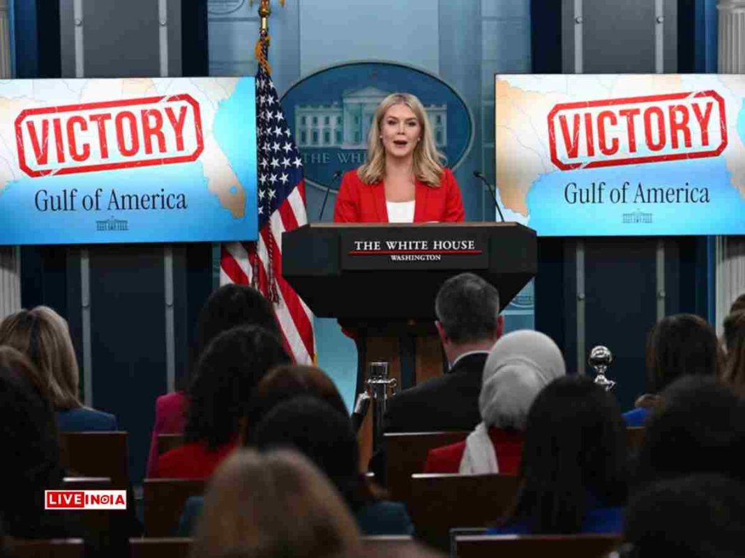 White House Declares 'Victory' in Press Dispute, Displays 'Gulf of America' on TV Screens
