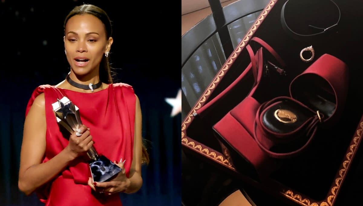 Zoe Saldana Bags Her First Critics Choice Award For 'Emilia Perez', Steals The Spotlight With Red Gown