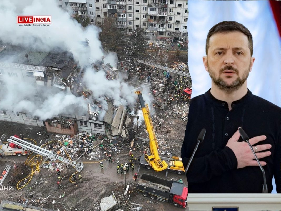 Zelenskyy Accuses Russia of Bombing Its Own Civilians in Kursk School Attack