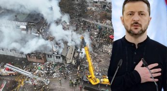 Zelenskyy Accuses Russia of Bombing Its Own Civilians in Kursk School Attack