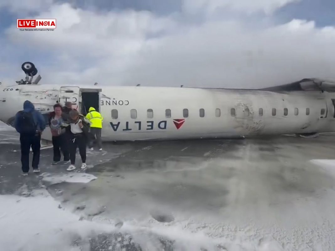 Delta Airlines Plane Flips on Snowy Runway in Toronto; Investigation Underway