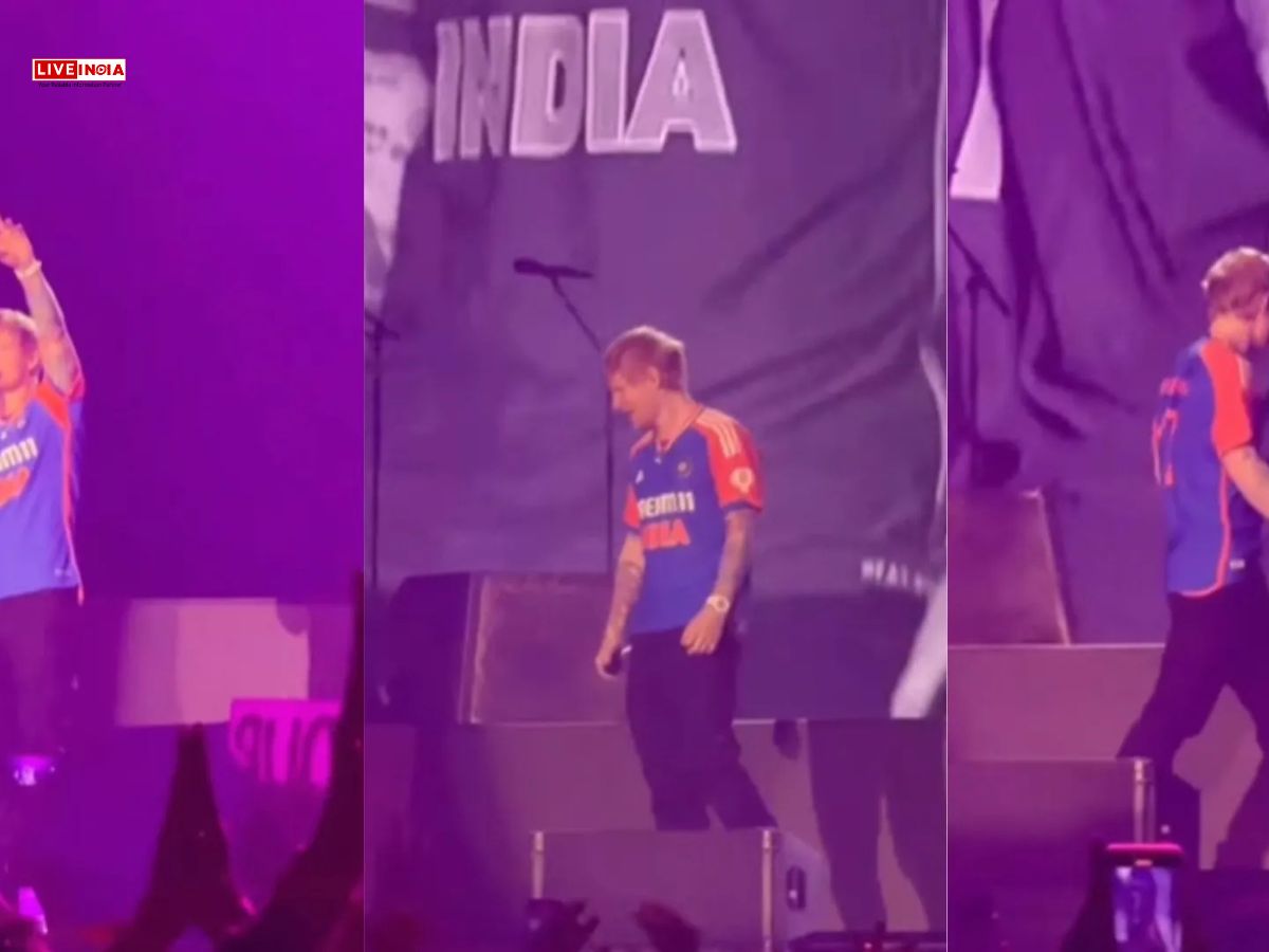 Ed Sheeran Stuns Gurugram Fans By Wearing Team India Jersey On Stage