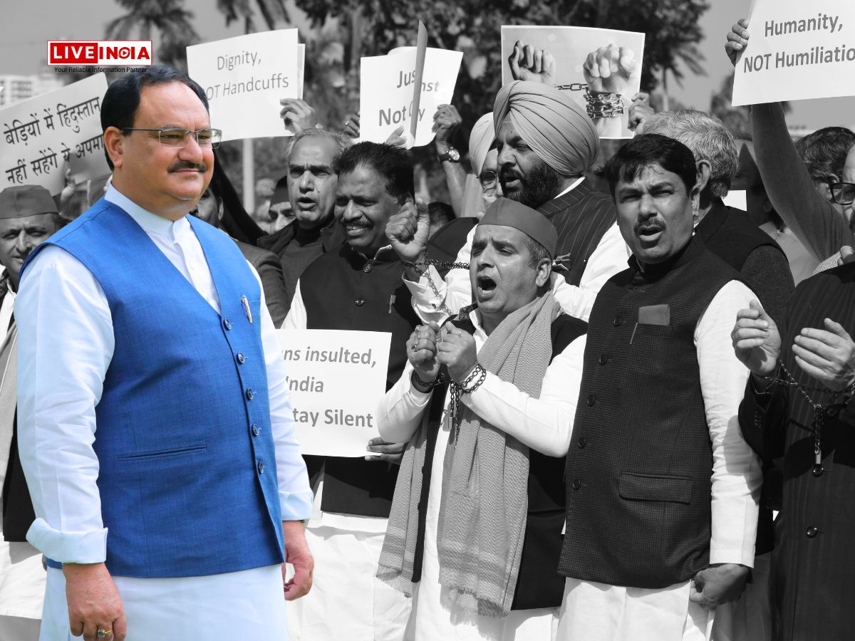 JP Nadda Slams Opposition Over US Deportation Controversy