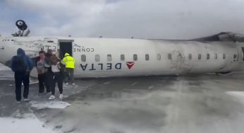 Delta Airlines Plane Flips on Snowy Runway in Toronto; Investigation Underway