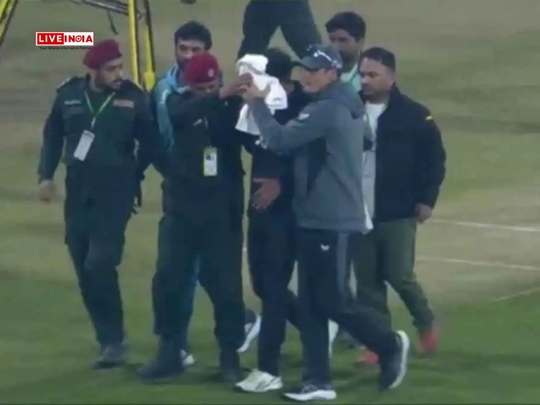 Rachin Ravindra’s Injury at Lahore Stadium Sparks Debate Over Floodlights