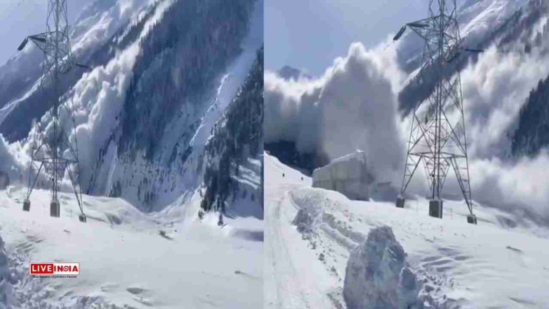Massive Avalanche Strikes Sonmarg, No Casualties Reported