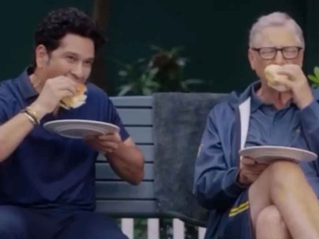 Bill Gates Enjoys Vada Pav With Sachin Tendulkar, See Video!