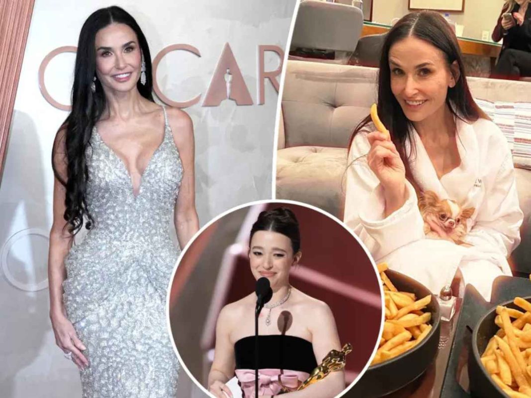 Demi Moore Embraces Oscars 2025 Loss, Enjoys French Fries with Daughters