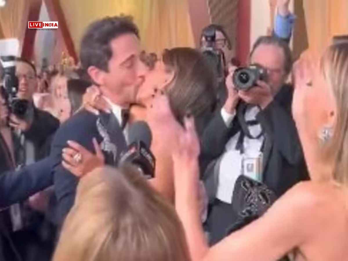 Oscars 2025: Halle Berry & Adrien Brody Recreate Their 2003 Kiss on the Red Carpet – Watch!