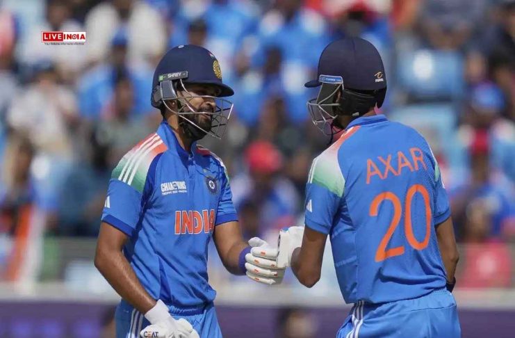 Champions Trophy: Axar Caught at 42, Shreyas Iyer Hits 50, Leads India’s Comeback After Early Collapse Against New Zealand