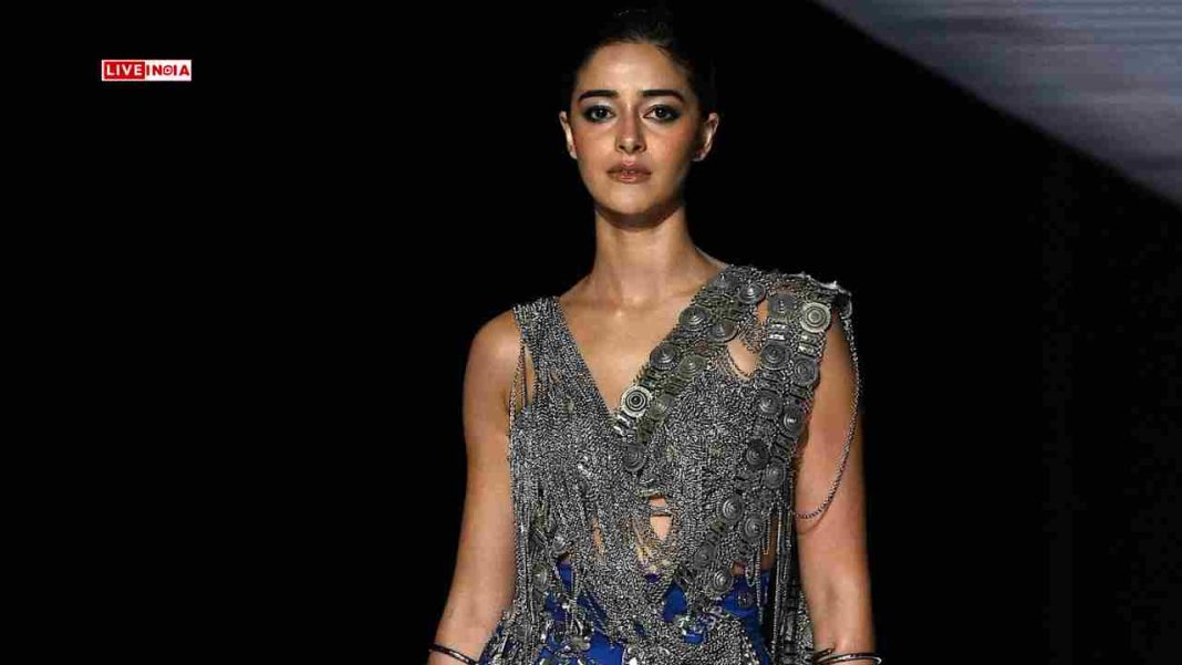 Ananya Panday Turns Showstopper in Dazzling Silver-Blue Look at Lakmé Fashion Week 2025