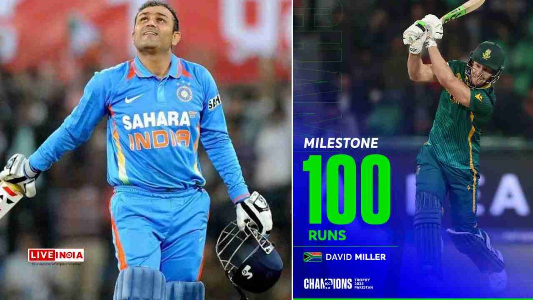 Miller Breaks Sehwag’s 23-Year-Old Record, But South Africa’s Dream Shatters in Champions Trophy Semi-Final