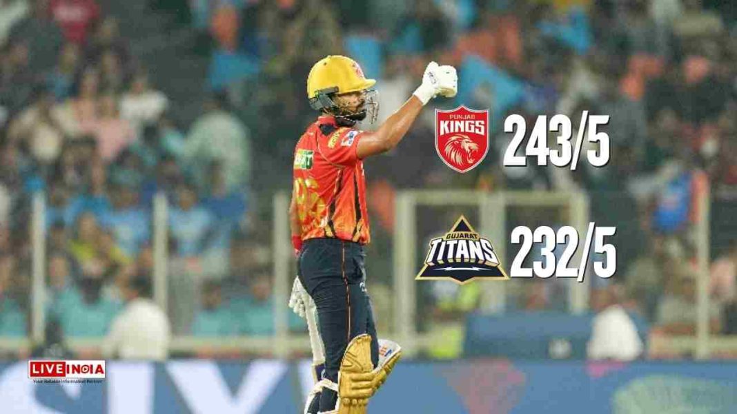 IPL 2025: Punjab Kings Edge Gujarat Titans in Run-Fest Thriller