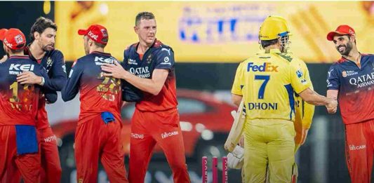 IPL 2025: RCB Breaks Chepauk Curse: Hazlewood, Dayal & Patidar Power 50-Run Win Over CSK